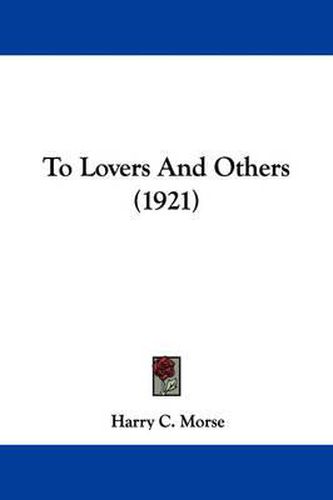 Cover image for To Lovers and Others (1921)