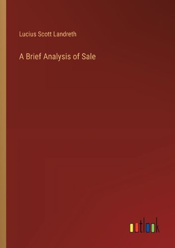 Cover image for A Brief Analysis of Sale