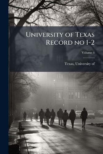 Cover image for University of Texas Record