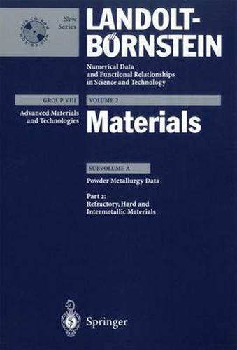 Cover image for Refractory, Hard and Intermetallic Materials