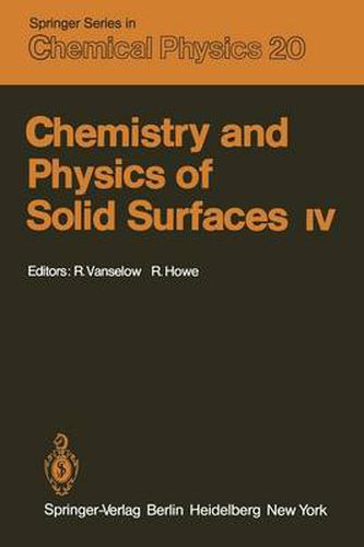 Cover image for Chemistry and Physics of Solid Surfaces IV