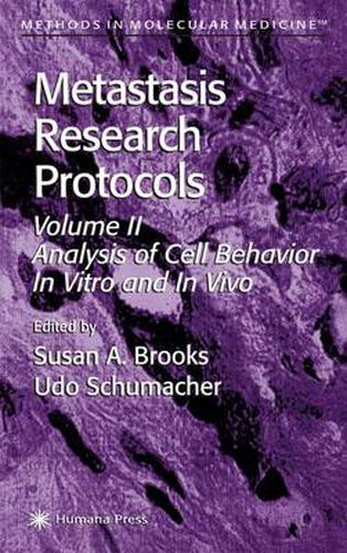 Cover image for Metastasis Research Protocols