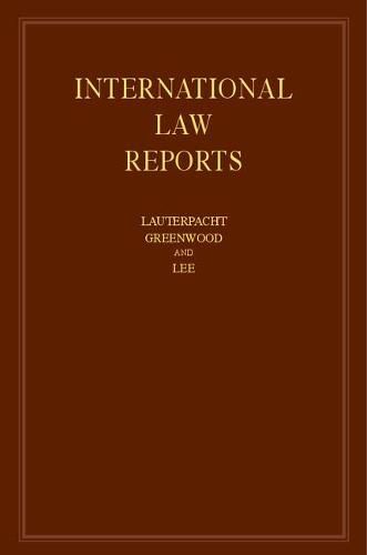 Cover image for International Law Reports: Volume 168