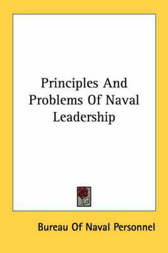 Principles and Problems of Naval Leadership