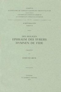 Cover image for Des Heiligen Ephraem Des Syrers Hymnen De Fide: V.