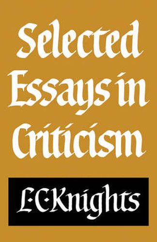 Cover image for Selected Essays in Criticism