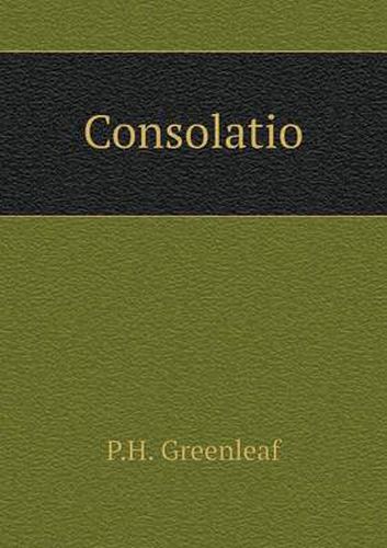 Cover image for Consolatio