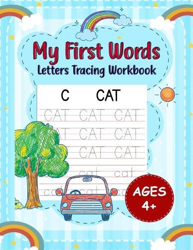 Cover image for My First Words Letters Tracing Workbook for Kids Ages 4+