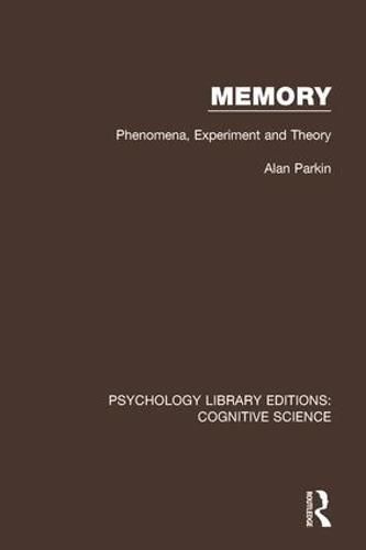 Cover image for Memory: Phenomena, Experiment and Theory