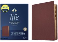 Cover image for KJV Life Application Study Bible, Third Edition, Large Print (Genuine Leather, Burgundy, Indexed, Red Letter)