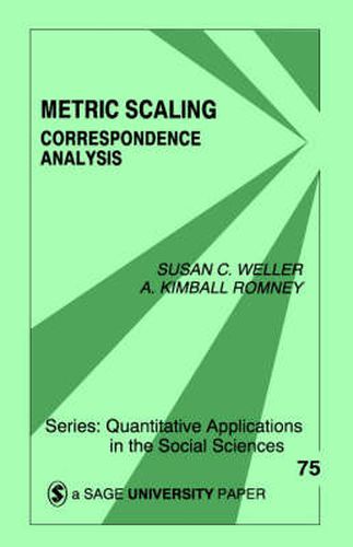 Cover image for Metric Scaling: Correspondence Analysis