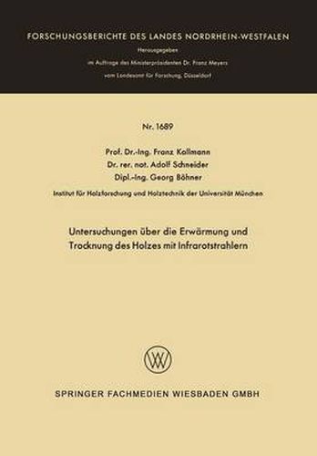 Cover image for Untersuchungen UEber Die Erwarmung Und Trocknung Des Holzes Mit Infrarotstrahlern