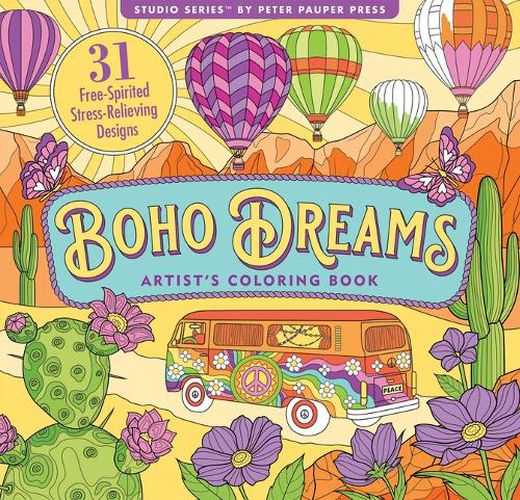 Cover image for Boho Dreams Adult Coloring Book (31 Stress-Relieving Designs)