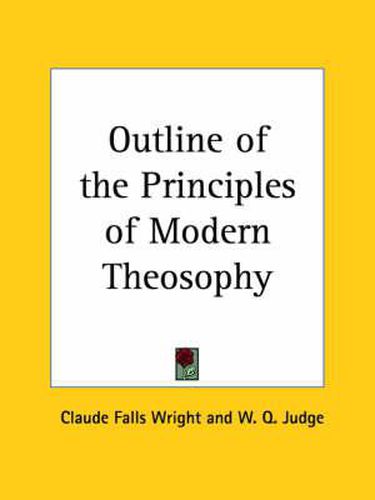 Cover image for Outline of the Principles of Modern Theosophy (1894)