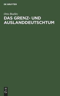 Cover image for Das Grenz- und Auslanddeutschtum