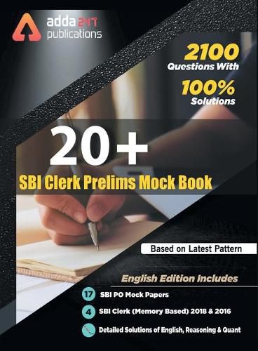 Cover image for 20+ SBI Clerk Prelims Mock Paper Practice Book English Medium