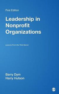 Cover image for Leadership in Nonprofit Organizations: Lessons From the Third Sector