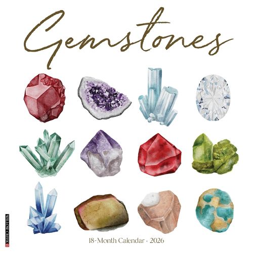 Cover image for Gemstones 2026 12 X 12 Wall Calendar