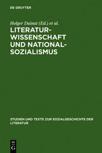 Cover image for Literaturwissenschaft und Nationalsozialismus