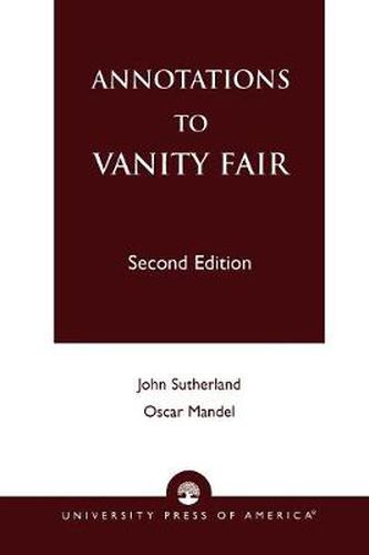 Cover image for Annotations to Vanity Fair