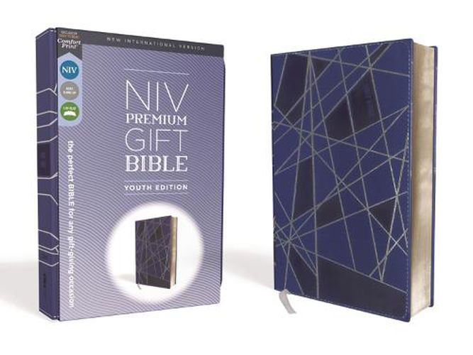 Cover image for NIV, Premium Gift Bible, Youth Edition, Leathersoft, Blue, Red Letter, Comfort Print: The Perfect Bible for Any Gift-Giving Occasion