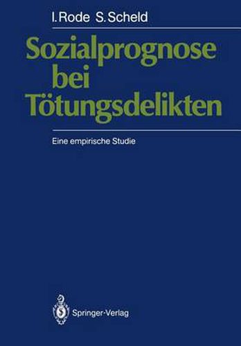 Cover image for Sozialprognose bei Totungsdelikten