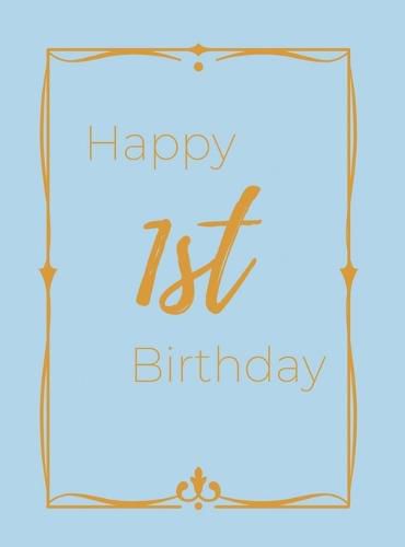 Cover image for Happy 1st Birthday Guest Book (Hardcover)