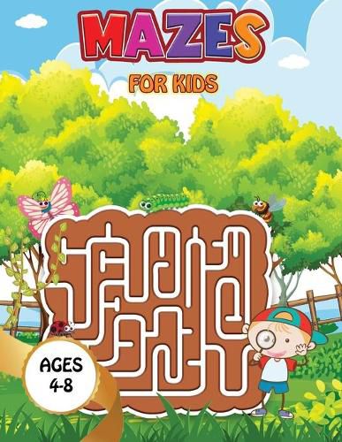 Cover image for Mazes for kids - Space: Maze Activity Book Ages 4-6 Amazing Rockets, Astronauts Workbook for Games, Puzzles, and Problem-Solving