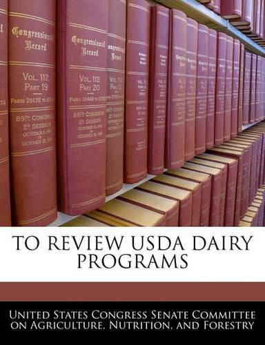 Cover image for To Review USDA Dairy Programs