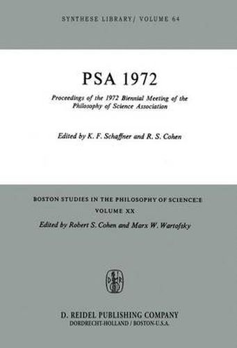 Cover image for Proceedings of the 1972 Biennial Meeting of the Philosophy of Science Association