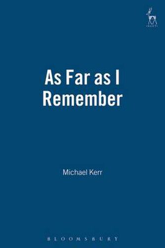 Cover image for As Far as I Remember