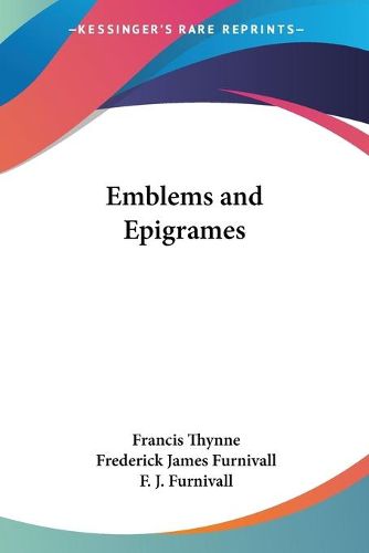 Cover image for Emblems and Epigrames