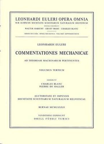 Commentationes mechanicae et astronomicae ad physicam pertinentes