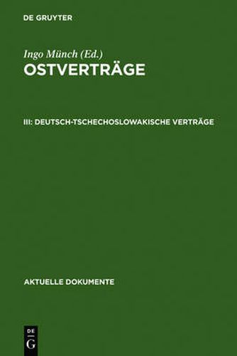 Cover image for Deutsch-Tschechoslowakische Vertrage