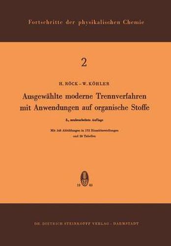 Cover image for Ausgewahlte Moderne Trennverfahren Mit Anwendungen Auf Organische Stoffe