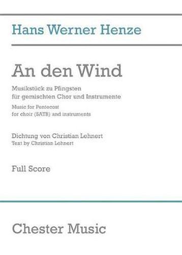 Cover image for An Den Wind: Music for Pentecost