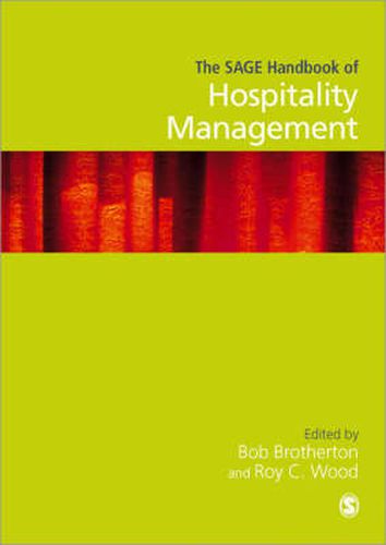 Cover image for The Sage Handbook of Hospitality Management