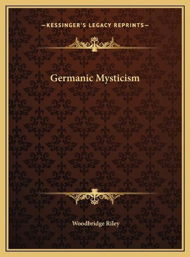 Cover image for Germanic Mysticism Germanic Mysticism