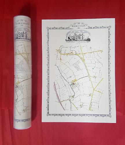 Cover image for Reddicap Heath 1882 - Old Map Supplied Rolled in a Clear Two Part Screw Presentation Tube - Print Size 45cm x 32cm