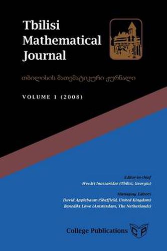 Cover image for Tbilisi Mathematical Journal. Volume 1 (2008)