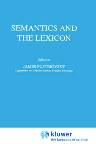 Cover image for Semantics and the Lexicon