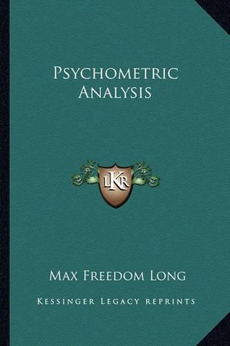 Cover image for Psychometric Analysis