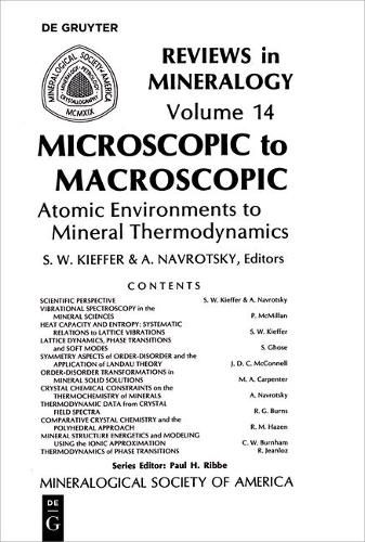 Cover image for Microscopic to Macroscopic: Atomic Environments to Mineral Thermodynamics