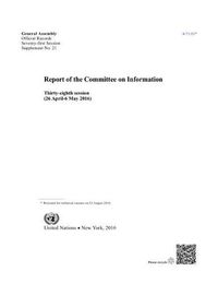 Cover image for Report of the Committee on Information: thirty-eighth session (26 April-6 May 2016)