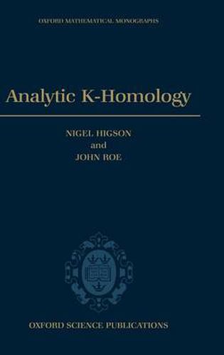 Cover image for Analytic K-homology