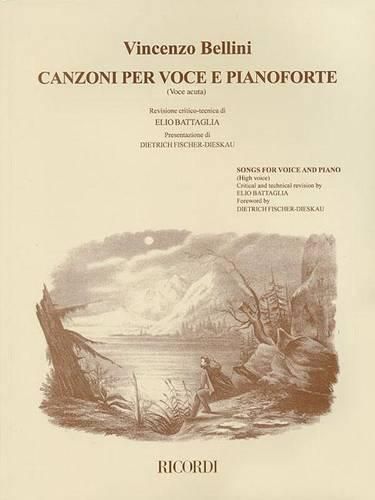 Cover image for Canzoni per voce e pianoforte: Revisione Di E. Battaglia