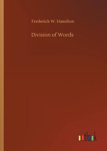 Cover image for Division of Words