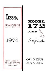 Cover image for Cessna 1974 Model 172 and Skyhawk Owner's Manual