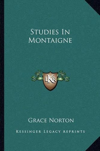 Cover image for Studies in Montaigne