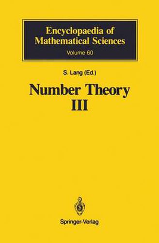 Cover image for Number Theory III: Diophantine Geometry